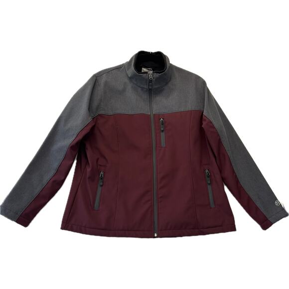 ROPER PCD Softshell Technical Jacket Women's Size 1X Wine Gray Western NWOT - Picture 3 of 14